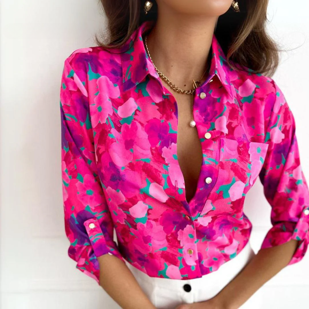 MARI™ | PINK FLORAL BLOUSE